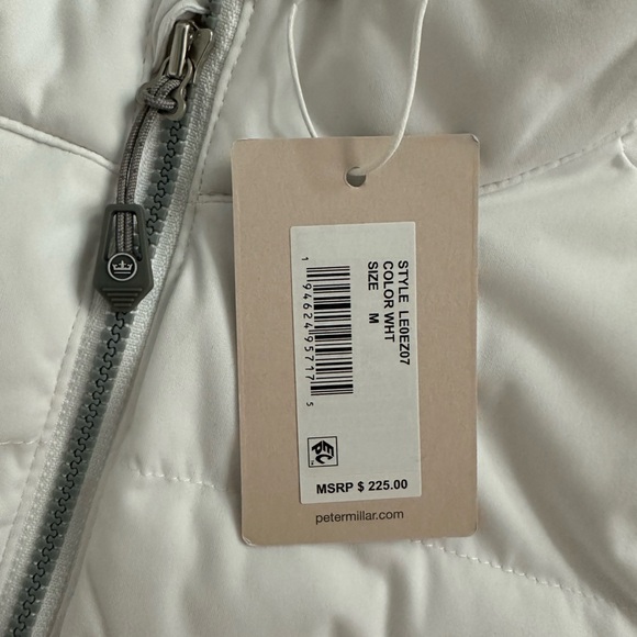 NWT Peter Millar Women’s Fuse Hybrid Vest - Medium - White w UNC Logo - Picture 5 of 7